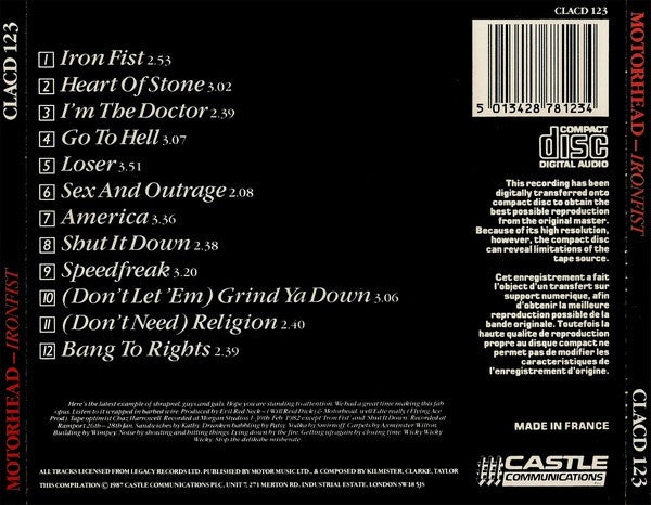 Motörhead - Iron Fist