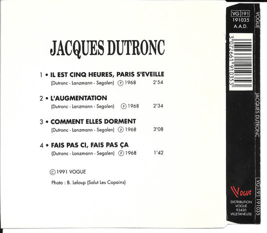 Jacques Dutronc - Il Est Cinq Heures, Paris S'Éveille