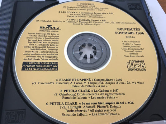 Nouveautés - Novembre 1996