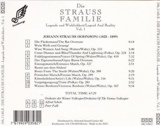 Johann Strauss Jr. - Die Strauss Familie • Legende Und Wirklichkeit = Legend And Reality • Vol. 1