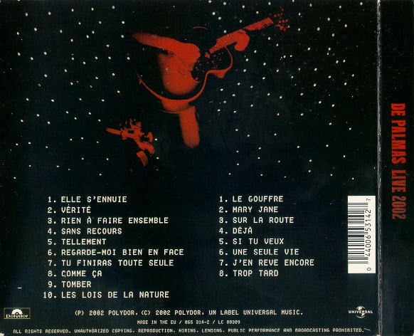 Gérald De Palmas - Live 2002