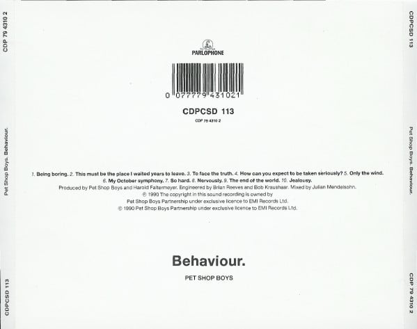 Pet Shop Boys - Behaviour