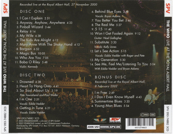 The Who - Live At The Royal Albert Hall