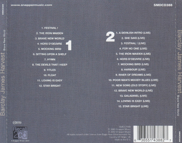 Barclay James Harvest Through The Eyes Of John Lees - Brave New World