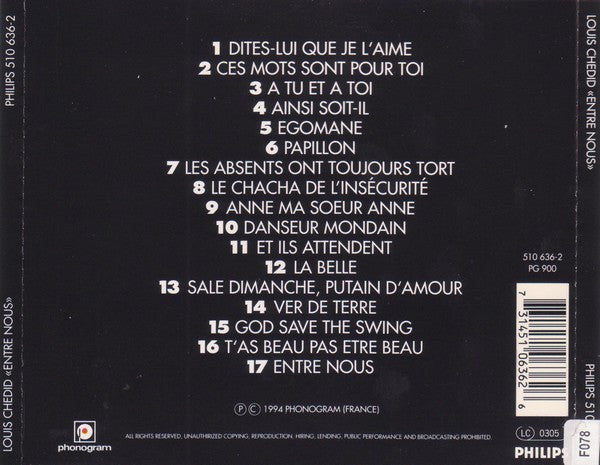 Louis Chedid - «Entre Nous»