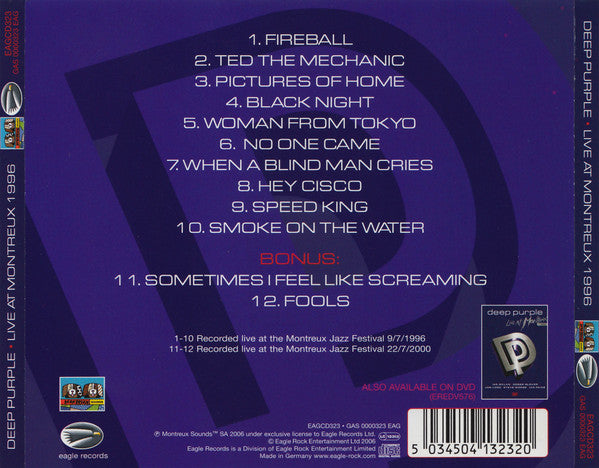 Deep Purple - Live At Montreux 1996