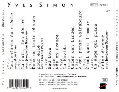 Yves Simon - Liaisons