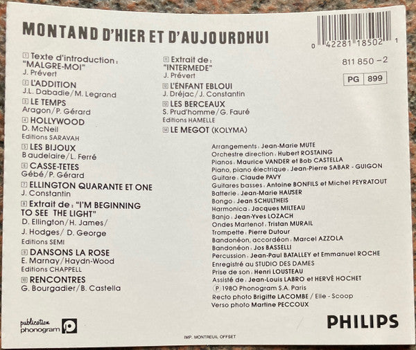 Yves Montand - Montand D'Hier Et D'Aujourd'Hui