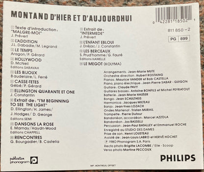 Yves Montand - Montand D'Hier Et D'Aujourd'Hui