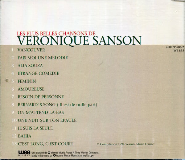 Véronique Sanson - Les Plus Belles Chansons De Véronique Sanson