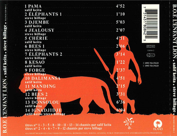 L'Enfant Lion - Bande Originale Du Film