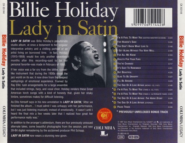 Billie Holiday - Lady In Satin