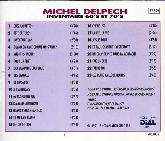 Michel Delpech - Inventaire 60's Et 70's