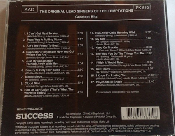 The Original Lead Singers Of The Temptations - Greatest Hits
