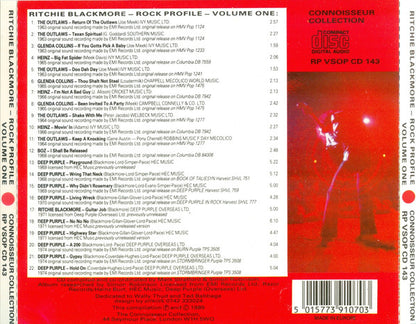 Ritchie Blackmore - Connoisseur Rock Profile Collection Volume One