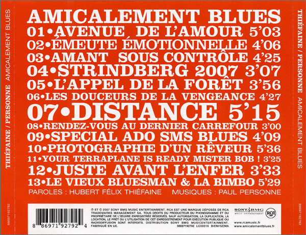 Thiéfaine - Amicalement Blues