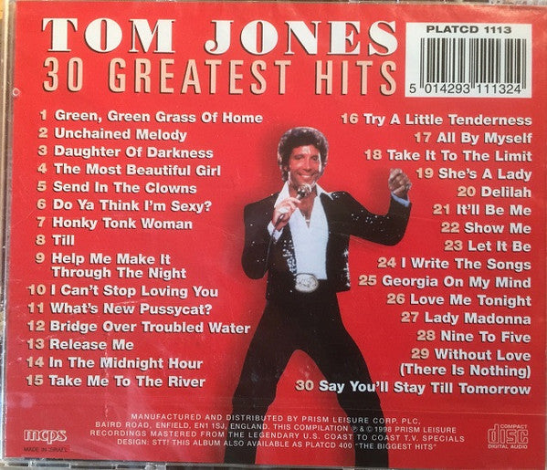 Tom Jones - 30 Greatest Hits Live In Concert
