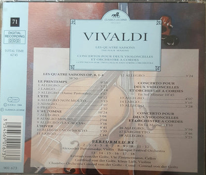 Antonio Vivaldi - LES 4 SAISONS  concerto pour 2 violoncelles et orchestre a cordes