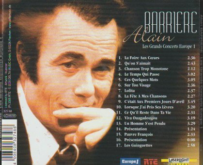 Alain Barrière - Les Grands Concerts Europe 1