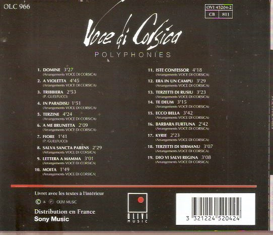 Voce Di Corsica - Polyphonies