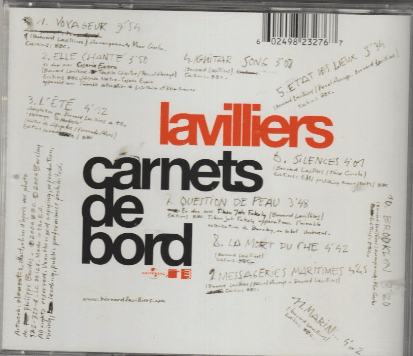 Bernard Lavilliers - Carnets De Bord