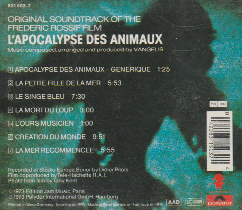 Vangelis - L'Apocalypse Des Animaux