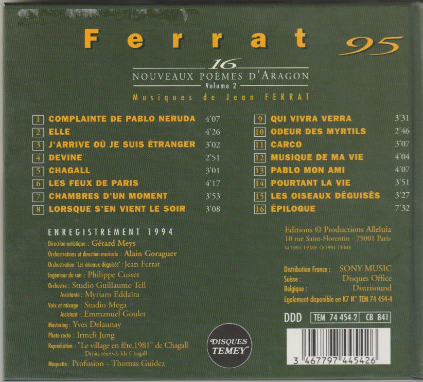 Jean Ferrat – Ferrat Aragon Volume 2