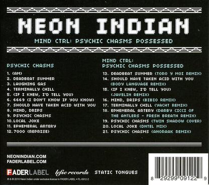 Neon Indian - Psychic Chasms / Mind Ctrl: Psychic Chasms Possessed