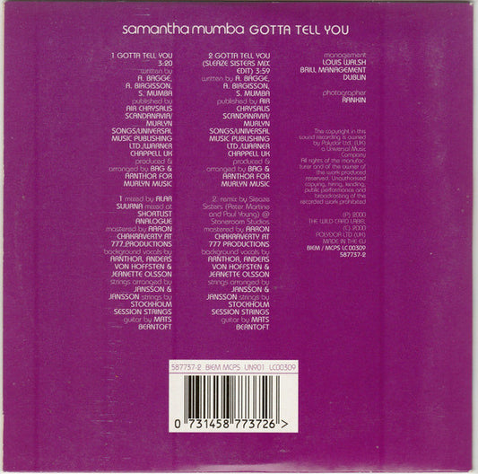 Samantha Mumba - Gotta Tell You