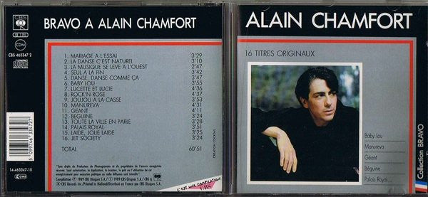 Alain Chamfort - Bravo A Alain Chamfort - 16 Titres Originaux
