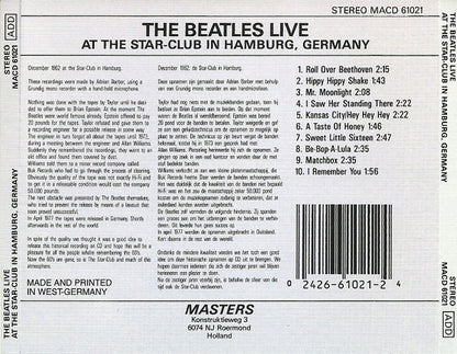 Beatles, The - Live At The Star-Club In Hamburg, Germany