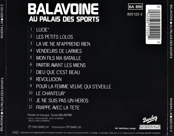 Daniel Balavoine - Au Palais Des Sports