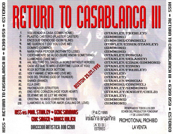 Kiss - Return To Casablanca III