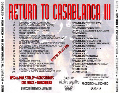 Kiss - Return To Casablanca III