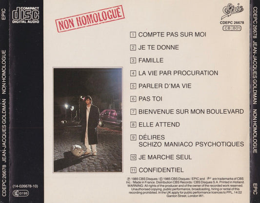 Jean-Jacques Goldman - Non Homologué