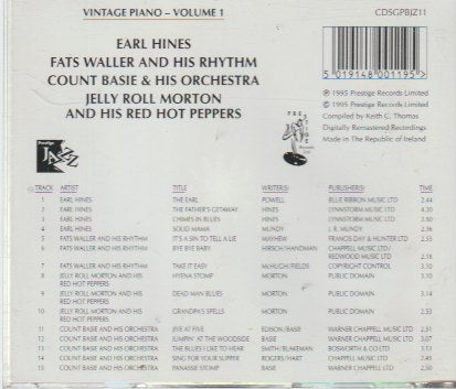 Vintage Piano Volume 1