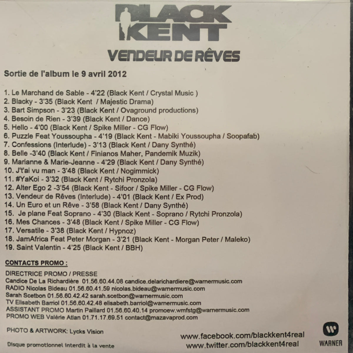 Black Kent - Vendeur De Rêves