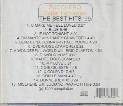 Zucchero - sugar fornaciari the best hits 99