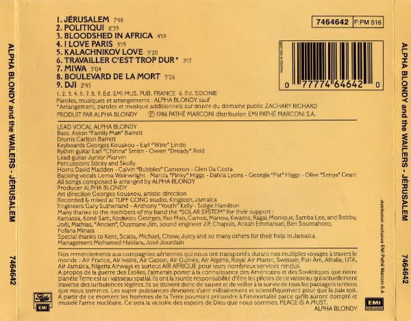 Alpha Blondy And The Wailers – Jérusalem