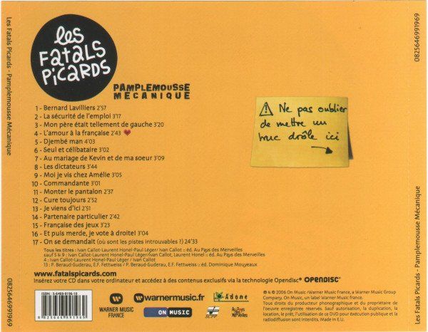Les Fatals Picards - Pamplemousse Mécanique