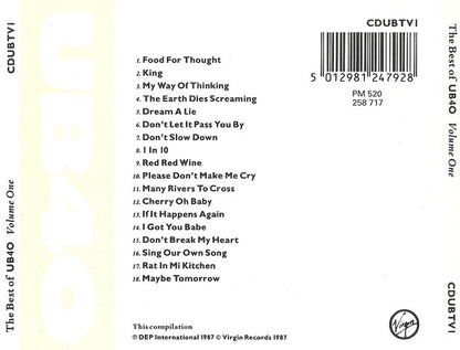 UB40 – The Best Of UB40 - Volume 1