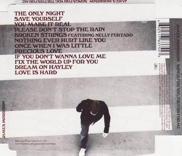 James Morrison  ‎– Songs For You, Truths For Me