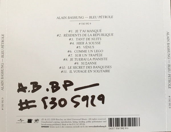 Alain Bashung – Bleu Pétrole