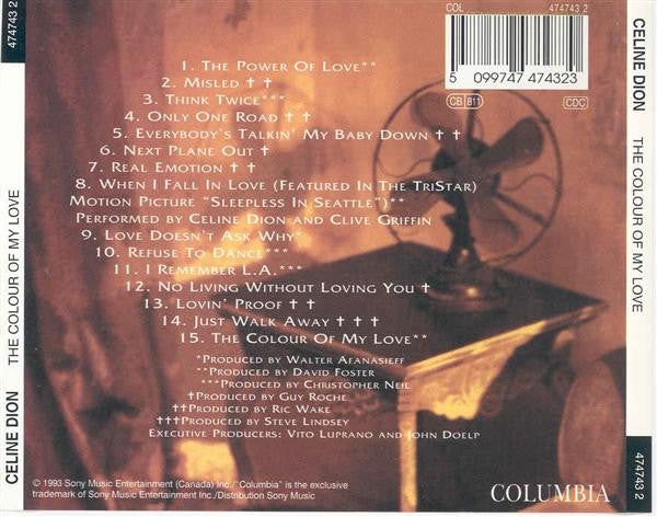 Celine Dion – The Colour Of My Love