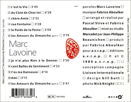 Marc Lavoine - Les Amours Du Dimanche