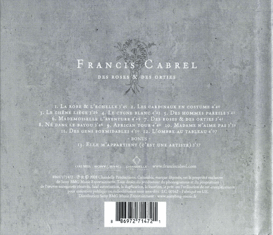 Francis Cabrel – Des Roses Des Orties