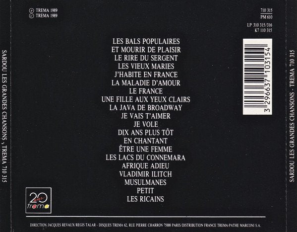 Michel Sardou – Les Grandes Variété Françaises