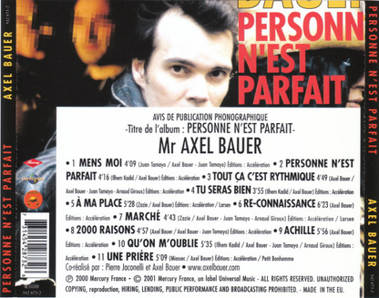 Axel Bauer ‎– Personne N'Est Parfait