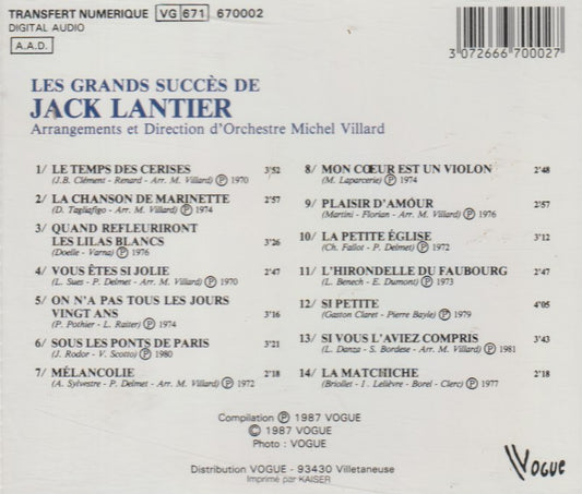Jack Lantier – Les Grands Succès