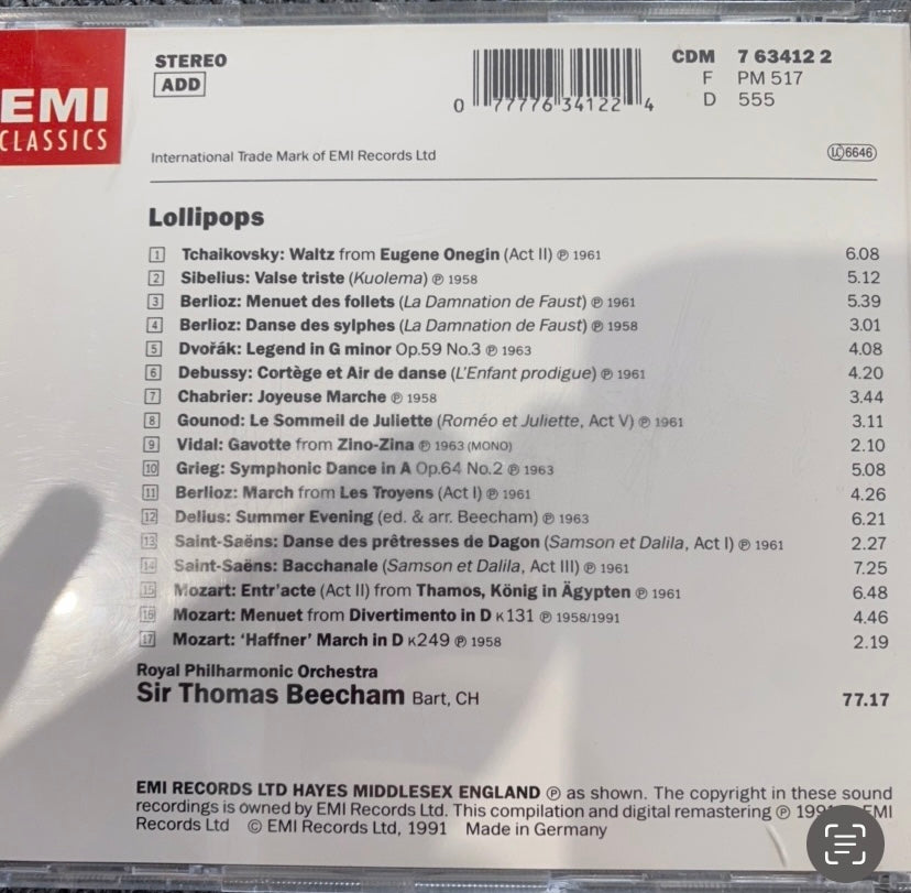 Sir Thomas Beecham, The Royal Philharmonic Orchestra – Lollipops